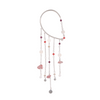 earCurve Rose – Ohrschmuck mit Rosenquarz, Glasperlen und Silberveredelung